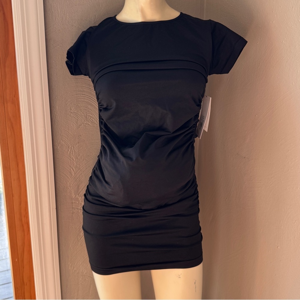 BLANQI maternity little black dress size s/m nwt